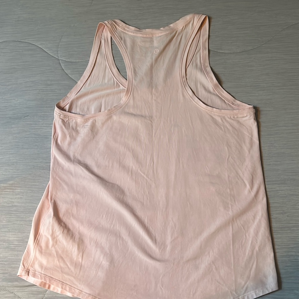 Lululemon soft pink tank *imperfect* shown in 3rd picture